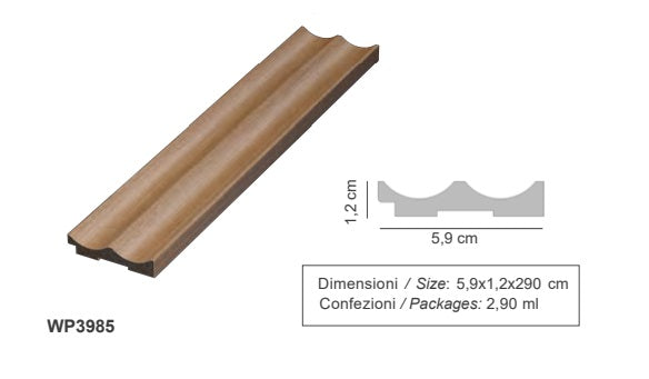 Pannello Doghe LEGNO ONDA 3D Acquisto minimo 5pezzi