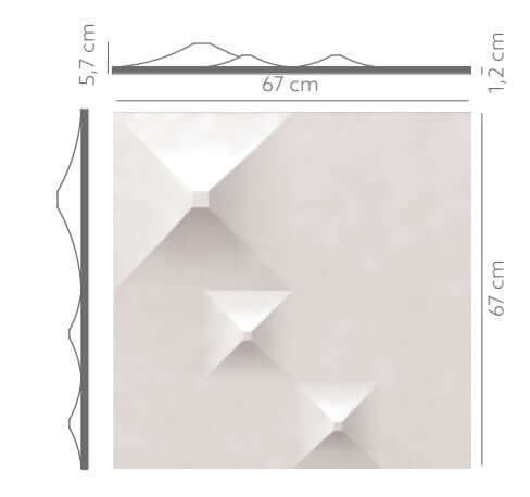 PANNELLO MURALE 3D IN GESSO CERAMICO 557