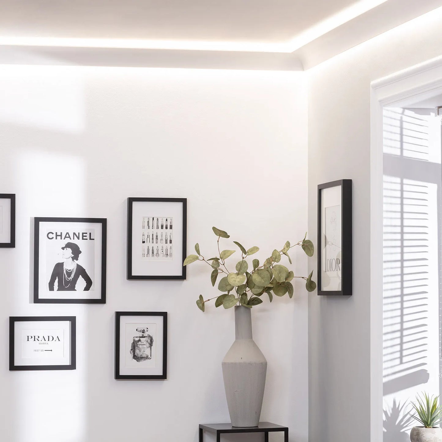 Cornice per led in Gesso per illuminazione indiretta confezione 3 mt.Art.84
