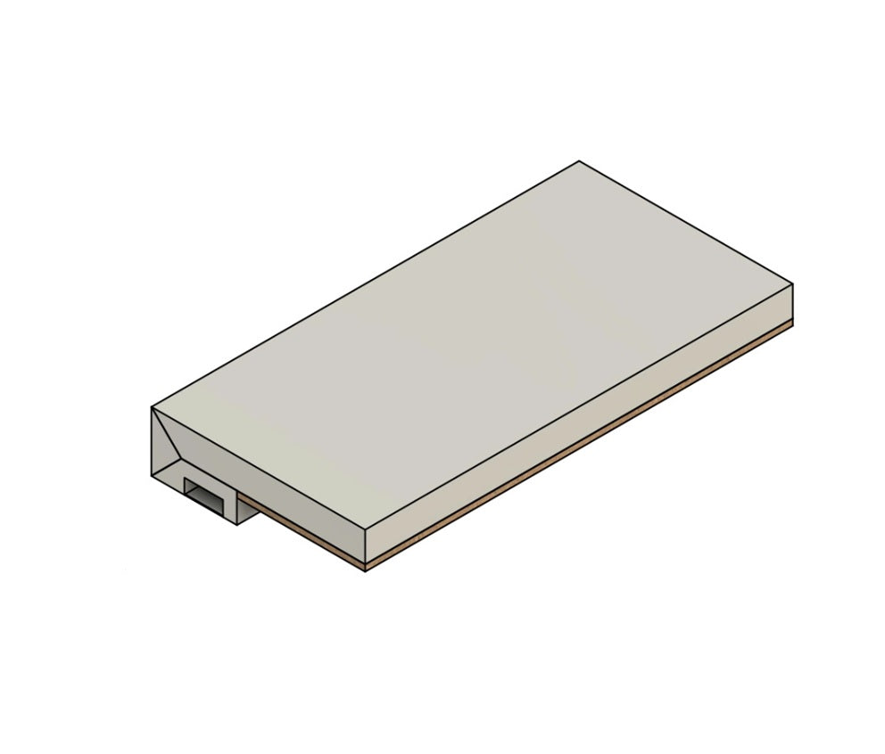 Cartongesso preassemblato Profilo veletta zero in gesso rivestito AL180