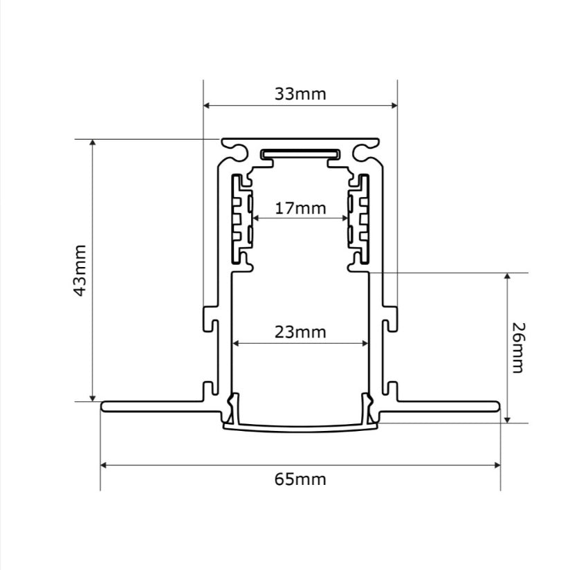 Binario Elettrificato Magnetico da Incasso - 48V