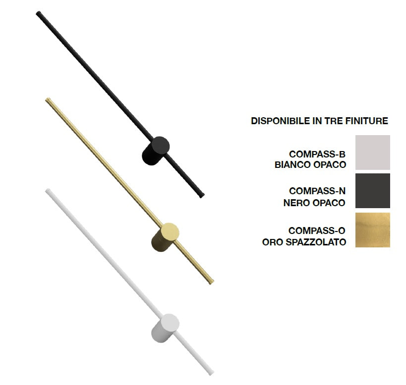 LAMPADA A PARETE METALLO Art. COMPASS