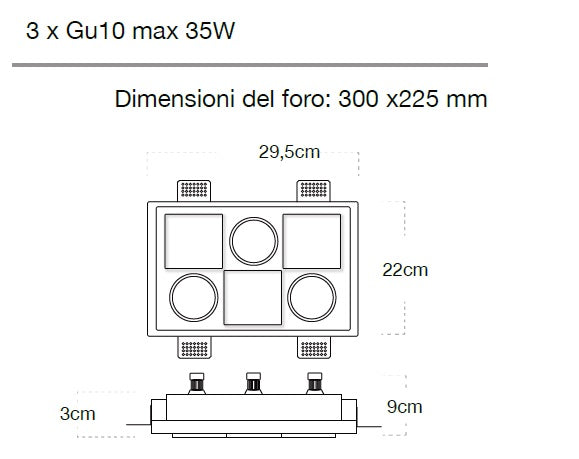 PORTA FARETTO DA INCASSO IN GESSO MOD.SCHACCHI