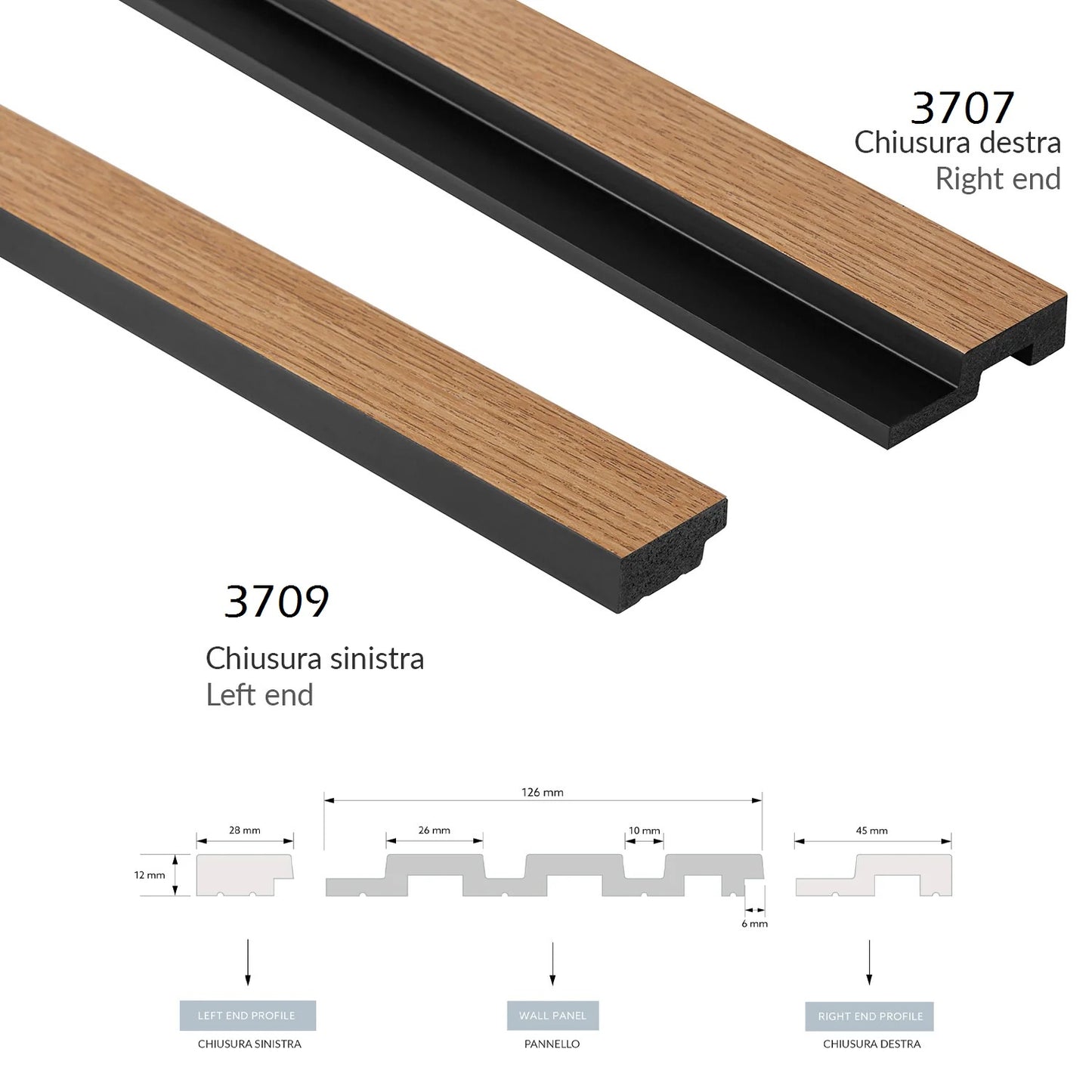 Pannello Doghe LEGNO 3D Acquisto minimo 5pezzi