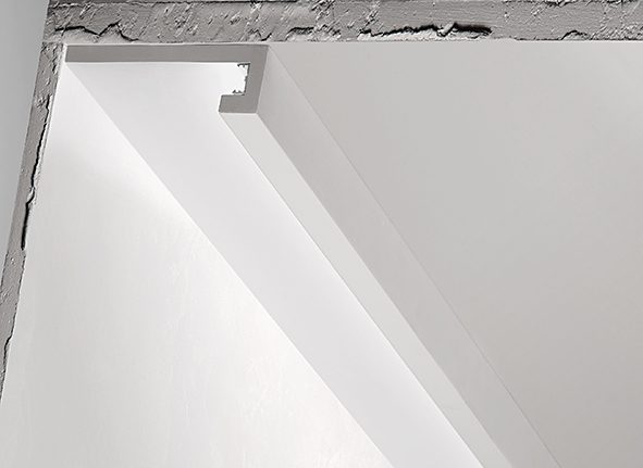 Cornice per led in gesso per illuminazione indiretta confezione 3 mt. Art.85