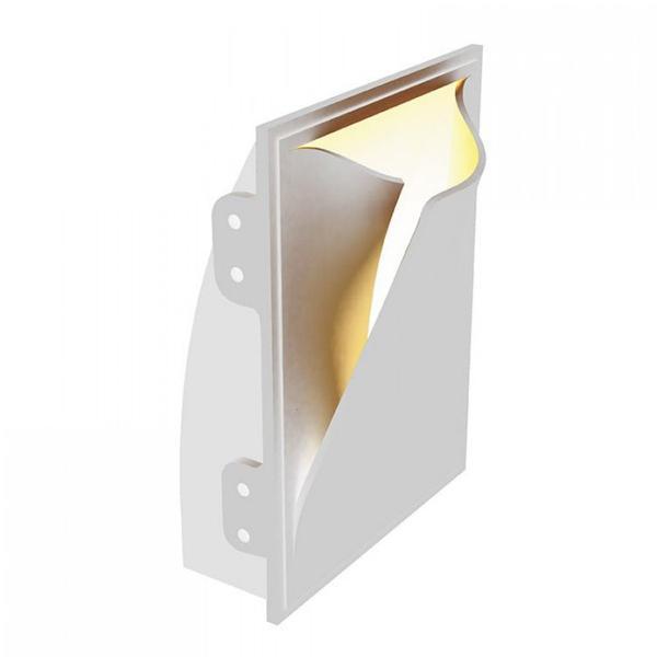 Applique incasso foglio led in gesso verniciabile lampada attacco E27 –  COLOR DESIGN