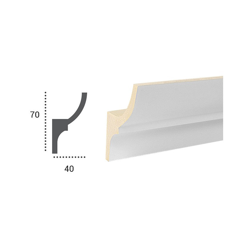 CORNICE IN DURO POLIMERO PORTA LED JX90