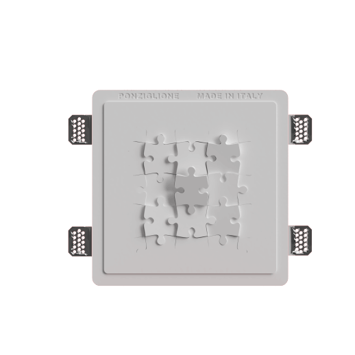 APPLIQUE IN GESSO DALLA FORMA DI PUZZLE, ATTACCO G9 - AP18