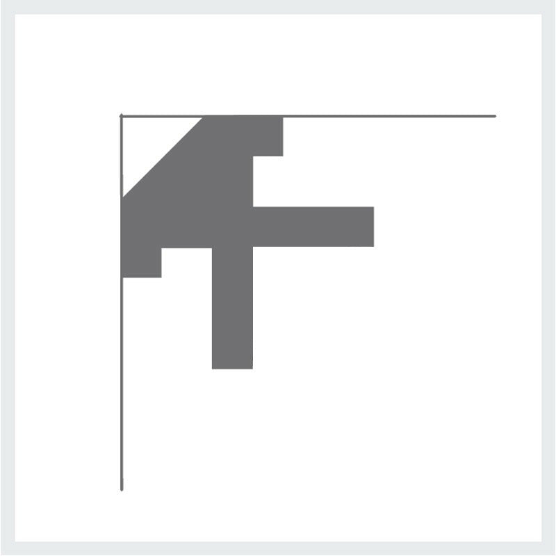 Cornice per led in Gesso per illuminazione indiretta confezione 3 mt. Art.69