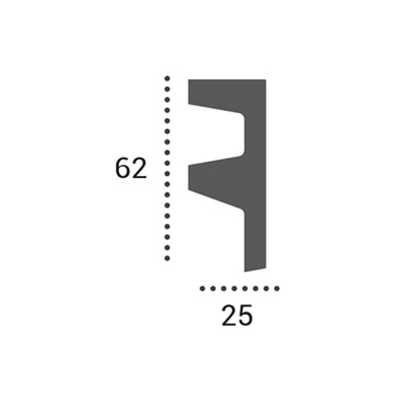 CORNICE BATTISCOPA IN DURO POLIMERO PORTA LED JX86