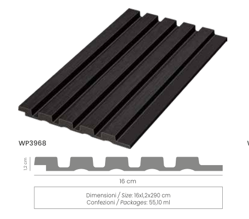 Pannello Doghe LEGNO 3D Acquisto minimo 5pezzi