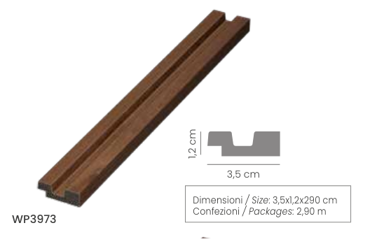 Pannello Doghe LEGNO 3D Acquisto minimo 5pezzi