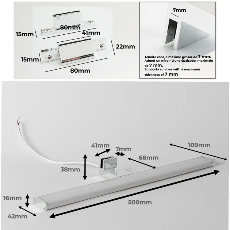 LAMPADA DA BAGNO IN POLICARBONATO 5W 400LM 4000K IP44 30C