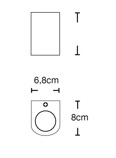 APPLIQUE in ALLUMINIO da esterno Mod. DROP