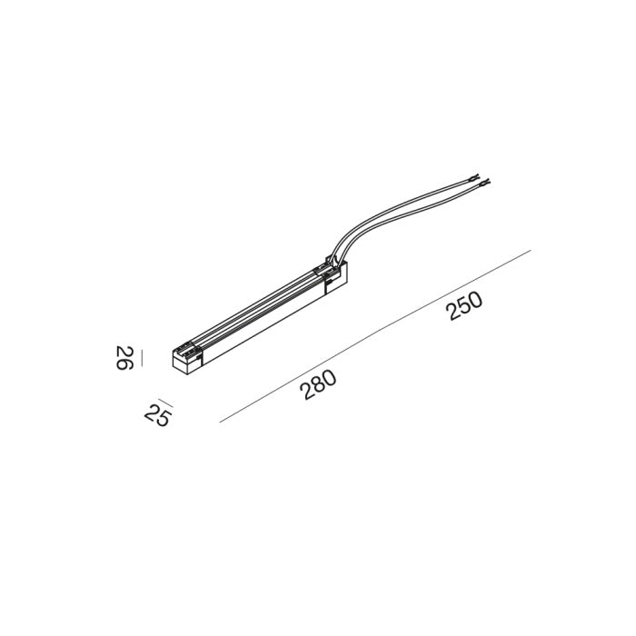 Alimentatore ad incastro magnetico diretto per binario GBITR5