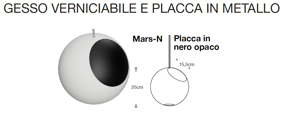 SOSPENSIONE IN GESSO ART. MARS