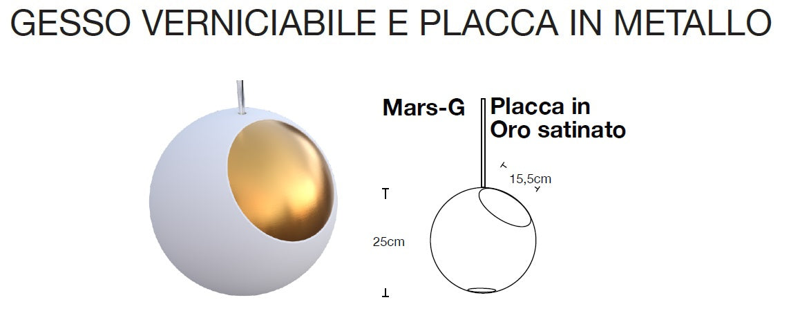 SOSPENSIONE IN GESSO ART. MARS