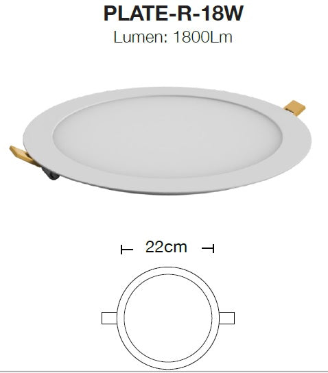 Pannello Led ad incasso spessore ridotto ART.PLATE