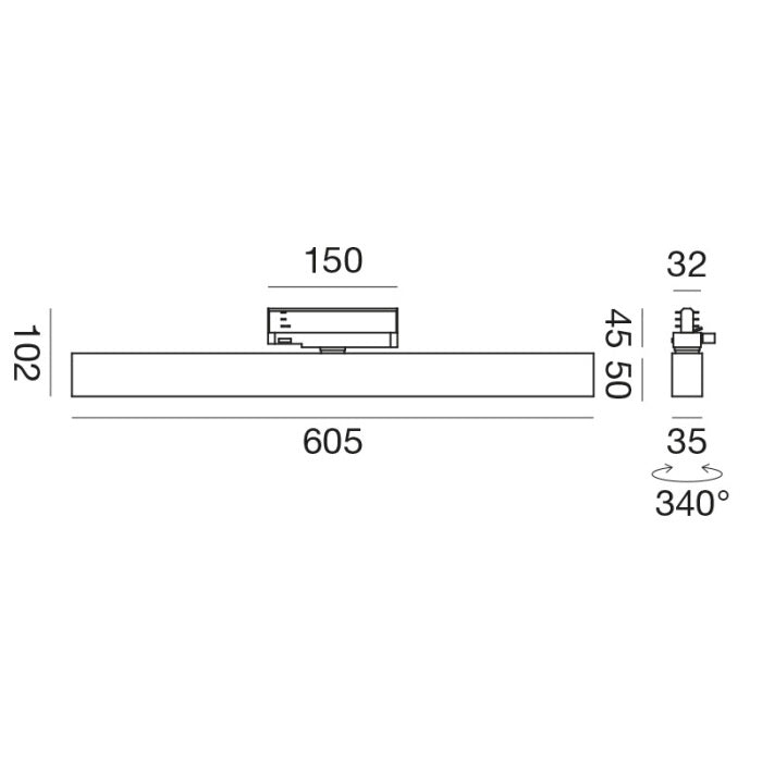 LAMPADA LED PER BINARIO 48V