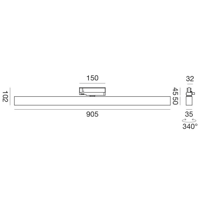 LAMPADA LED PER BINARIO 48V