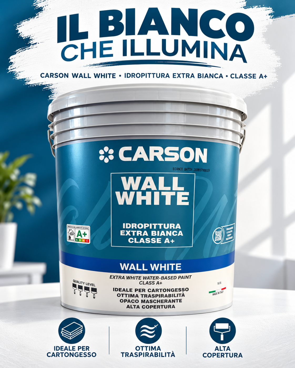 WALL WHITE IDROPITTURA MASCHERANTE