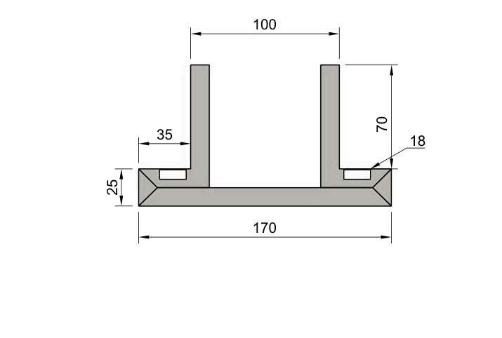 Cartongesso preassemblato Profilo Led per trave doppia emissione AL140
