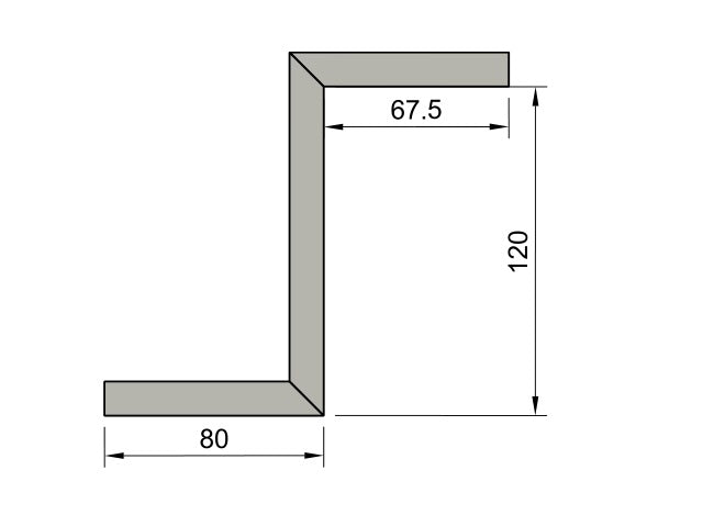Profilo Z Cartongesso preassemblato in gesso rivestito AL40