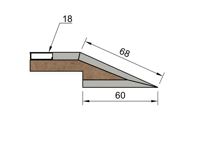 Cartongesso preassemblato Profilo veletta zero in gesso rivestito AL94