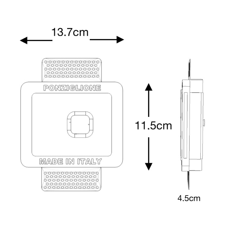 Segnapassi in gesso da incasso A LED 1WATT/2WATT ART.AL4