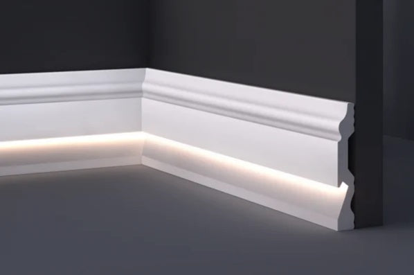 CORNICE BATTISCOPA IN DURO POLIMERO PORTA LED JX200